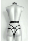 Ağ Kısmı Açık Seksi Jartiyer Harness - Brf370