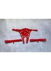 Ağı Açık Fantazi Külot Ve Bacak Bandı Takımı Lastik Harness - Brf1202