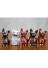 Ahşap 5li Kedi Seti Polos:9