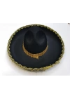 Altın Renk Şeritli Meksika Mariachi Latin Şapkası 55 Cm Çocuk