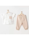 Andywawa Ac25848 Happy Animals Bebek 2li Takım Beige
