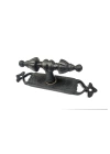 Antika Tarz Dekoratif Pirinç Burma Pencere Kolu - 152x32 mm, Oksit