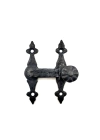 Antika Tarz Dekoratif Pirinç Kapı, Pencere Mandalı - 82x65 mm, Oksit