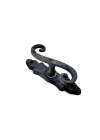 Antika Tarz Dekoratif Pirinç Kıvrık Pencere Kolu - 130x33 mm, Oksit
