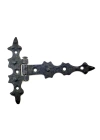 Antika Tarz Dekoratif Pirinç Yıldız Kuyruklu Menteşe - 85x110 mm, Oksit
