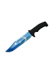 Ayyıldız MF013BL Mavi Av Bıçağı 31cm - Testere Detaylı Bıçak, Kılıflı, Plastik Sap