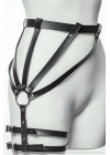 Bacağı Saran Şık Deri Bacak Harness, Tayt Üzeri Deri Aksesuar - Brf595