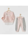 Ballerina 2li Bebe Takım Pink Grey