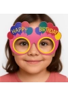 Balon Desenli Karton Doğum Günü Gözlükleri 6 Adet Pembe Renk