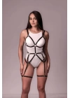 Bayan İç Giyim, Seksi Deri Fantezi Body Harness İç Giyim, Seksi Deri Giyim - Brf1235