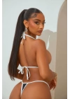 Bayan Metalli Tanga Bikini Takımı
