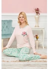 Bayan Uzun Kollu Pijama Takımı Model no 7595