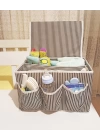 Bebek Beşik Başucu Düzenleyici Kapaklı 5 Bölmeli Organizer