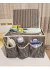 Bebek Beşik Başucu Düzenleyici Kapaklı 5 Bölmeli Organizer