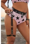 Bel Ve Bacak Bağlantılı Zincir Detaylı Şık Bacak Harness - Brf807