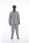 Beruflic 4007 Uzun Kol Çizgili Gaffur Erkek  Pijama Takım