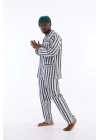 Beruflic 4007 Uzun Kol Çizgili Gaffur Erkek  Pijama Takım