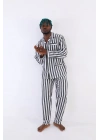 Beruflic 4007 Uzun Kol Çizgili Gaffur Erkek  Pijama Takım