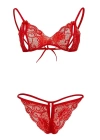 Beruflic Kırmızı Dantelli Fantazi Sütyen Ve G-string Takım Brf2048