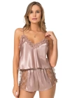 Beruflic  Vizon Saten Babydoll Şort Takımı