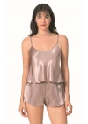 Beruflic  Vizon Saten Babydoll Şort Takımı