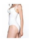 Beyaz Açık Göğüs Çıtçıtlı Dikişsiz Korse - 756