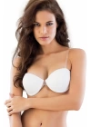 Beyaz Emay 722 Şeffaf Askıllı Push Up Sütyen