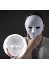 Beyaz Renk Boyanabilir Anonim Tam Yüz Cosplay Maske 24x18 Cm