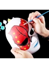 Beyaz Renk Boyanabilir Anonim Tam Yüz Cosplay Maske 24x18 Cm