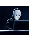 Beyaz Renk Boyanabilir Anonim Tam Yüz Cosplay Maske 24x18 Cm