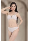 Beyaz Tül Sütyen Takım - 881