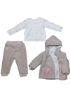 Bibaby Pretty Moments 3lü Bebe Takım 73339 Ecru Pink