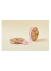 Biye Koton Katlı D08 Pembe 2 cm 25 Metre %65 Koton %35 Polyester