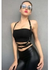 Body Üzeri Sexy Deri Harness - Brf198