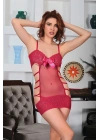 Bordo Dantel Gecelik - 689