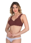 Bordo Mı Emay 178 C Balenli Dantelli Sütyen
