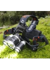 Boruit T6 Kafa Feneri 5000 Lumens 3Xcree Xm-T6+2R5 Lamba Led Kamp Lambası