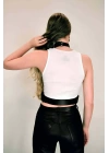 Boyun Bağlantılı Korse Kemer Harness, Kadın Deri Bel Kemeri - Apft1297