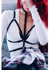 Boyun Ve Göğüs Detaylı Lastik Harness - Brf137