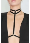 Boyunda Çift Sıralı Şık Lastik Harness - Brf84