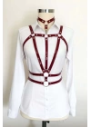 Boyundan Bağlamalı Çift Sıralı Üçgen Deri Harness - Brf115