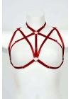 Boyundan Bağlamalı Fetiş Göğüs Harness - Brf166