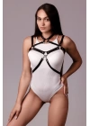 Boyunluklu Göğsü Açık Deri Fantazi Harness 1109