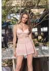 Bralet, Boxer Ve Etek Takım Pembe (brf3407)