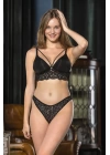 Bralet Sütyen Slip Külot Takım Siyah (brf31351)