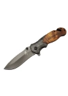 Browning X50 Kahverengi Kurtarma / Kamp Çakısı 20,5cm- Yarı Otomatik, Kemerlikli, Ahşap Sap, Cam Kırma ve İp Kesme Aparatlı
