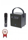 Bts-1688 Yeşil Mikrofonlu Karaoke Bluetooth Hoparlör