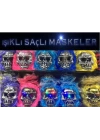 Cadılar Bayramı Işıklı Halloween Kuru Kafa Maskesi 1 Adet Karışık Renk