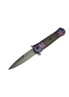 Çakı Mor 22 Cm Yarı Otomatik , Kemerlikli