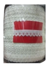 Çamaşır Lastiği Dantelli 1 cm 1 Metre Kırık Beyaz